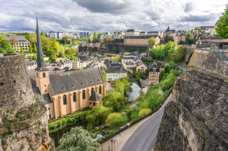 Blick auf Luxemburg (Stadt) von der Corniche